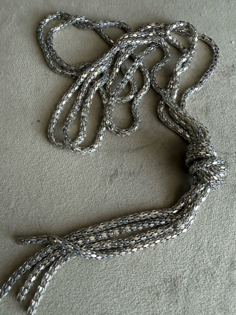 Silver Rope Knot Necklace - Picture 2 of 5